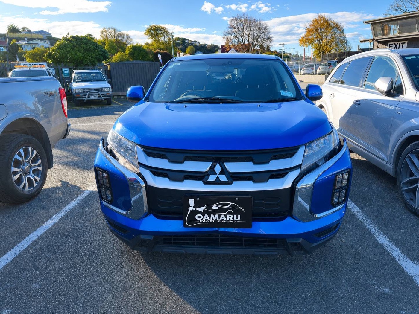 Finished blue Mitsubishi ASX ready for pickup